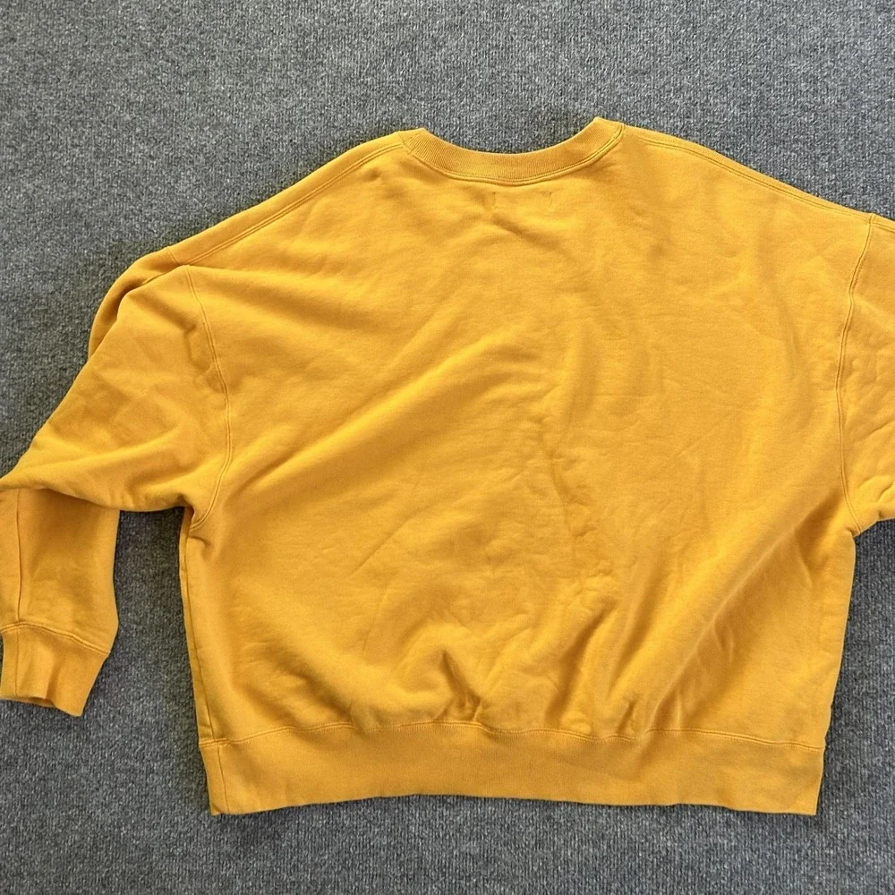 Jordan Sweatshirt Mens XL Yellow Air Jordan Oversized Crewneck Pullover Vintage